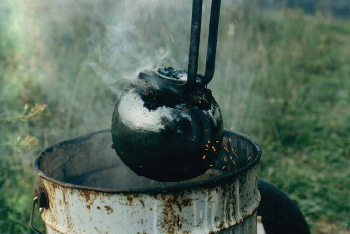 Firing Raku Vase Firing Raku vase